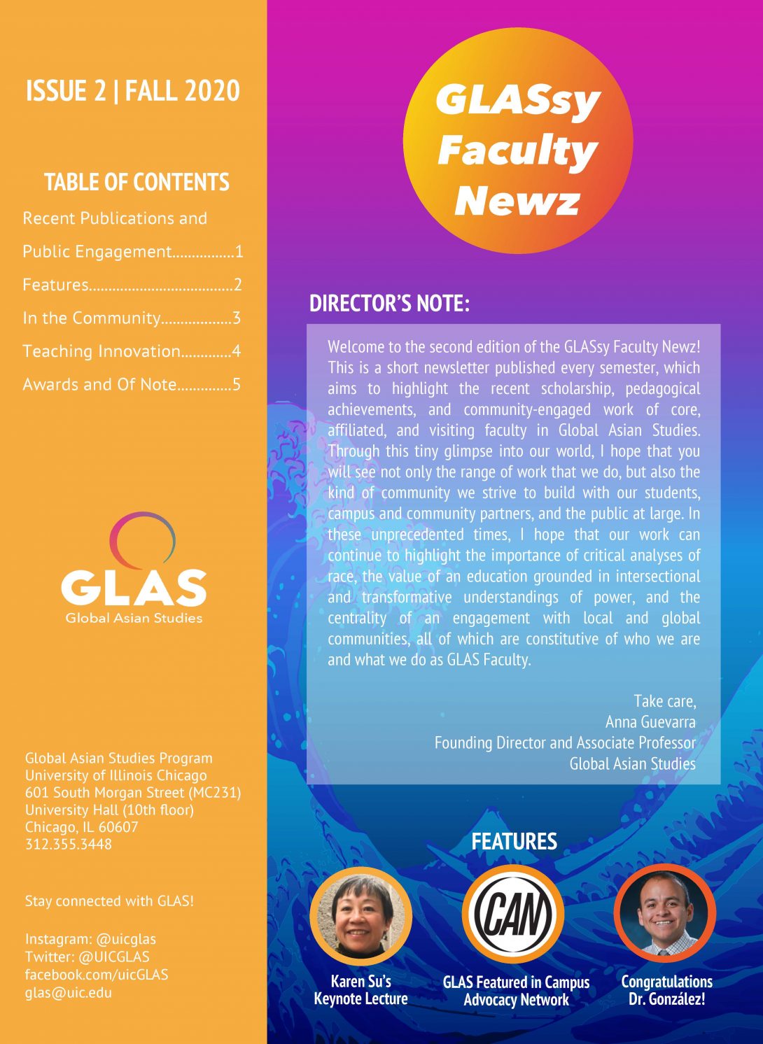 GLASzy Faculty News Issue 2