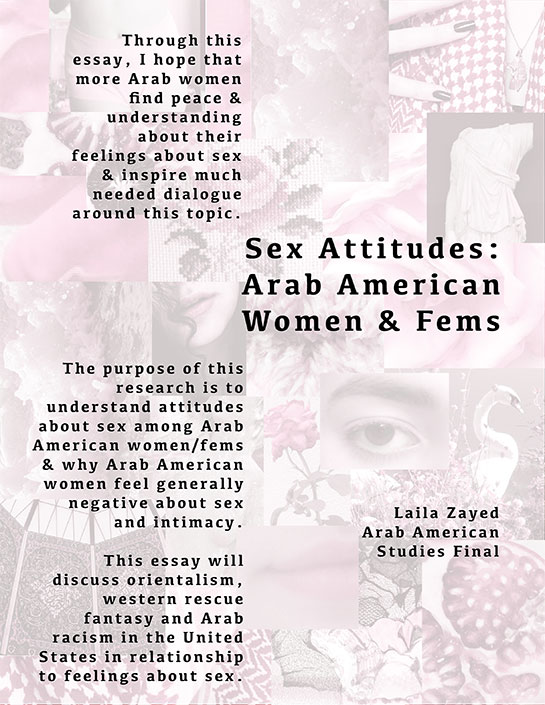 Sex Attitudes:  Arab American Women & Fems