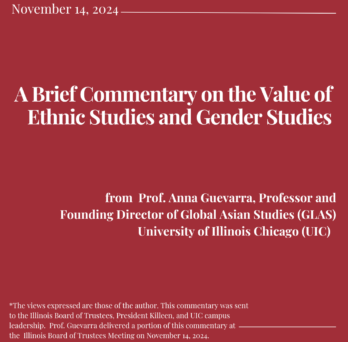 A Commentary on Value of Ethnic Studies and Gender Studies 